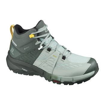 Salomon ODYSSEY MID GTX W - Zelene Turistické Topánky Damske, S0055SK